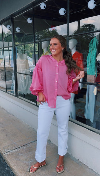Pink Sugar Stripe Blouse