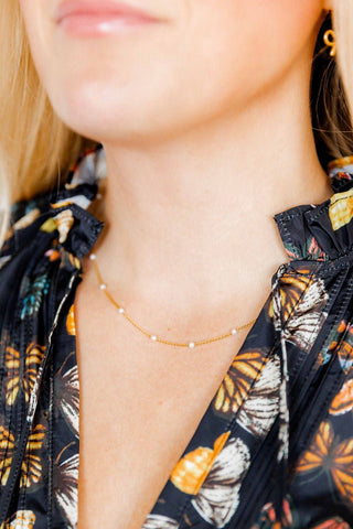 Necklace - Dabney Pearl Gold