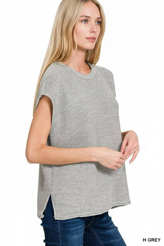 Oversized Crew Neck Sweater Vest