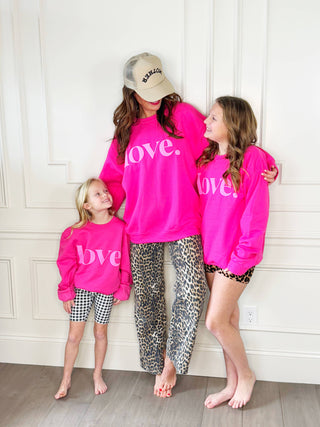Love. Puff Pink Sweatshirt