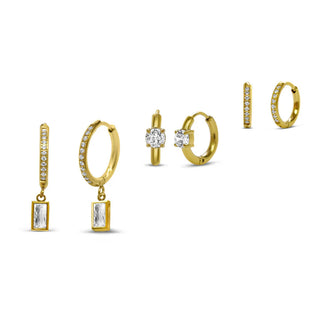 Hoop Hoop Hooray - Anacapri (Clear) - PVD Gold