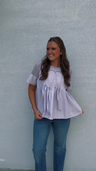 Lavender Lace Top