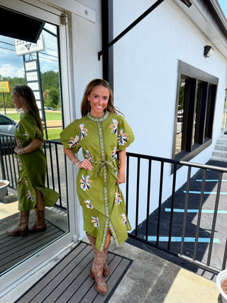 THML Autumn Floral Midi Dress