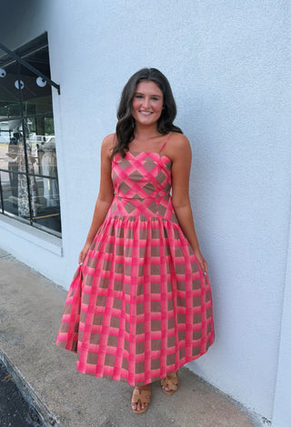 Weekend Midi Dress Coral