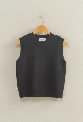 Sleeveless Crewneck Knit Top