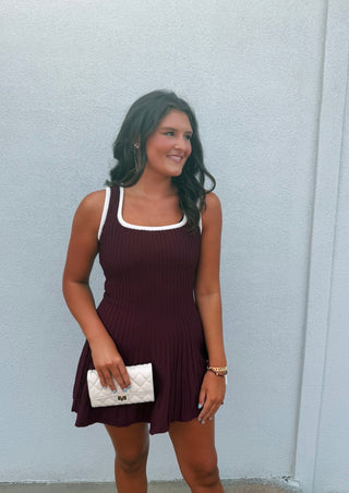 Wine Gameday Sweater Dress