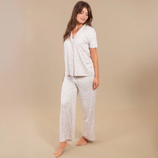 Taupe Leopard Pajama Pants Set