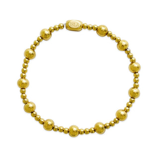 Isla 24/7 Stretch - 3+6mm Plain Bead Combo 3/1 - PVD Gold