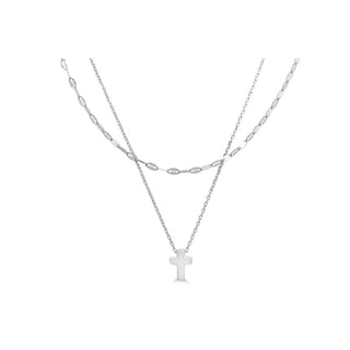 "Here's the Skinny" 2-Pack Necklaces - Have Faith - With Mirror Chain