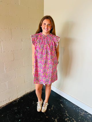 Pink Paisley Dress
