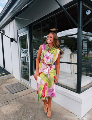 Blush Bloom Midi Dress