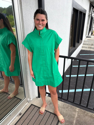 Kelly Green Mini Dress