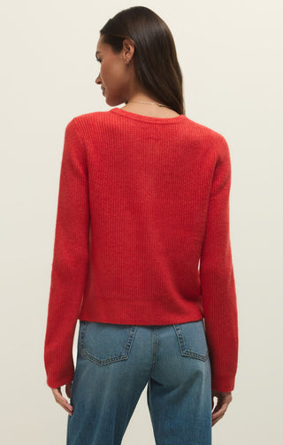 Z Supply Medina Cardigan Red Lotus