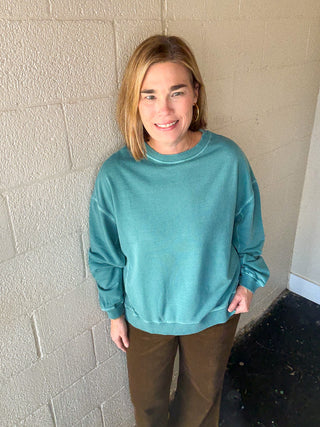 French Terry Pullover Top