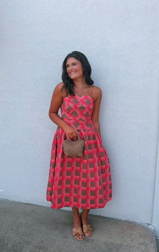 Weekend Midi Dress Coral