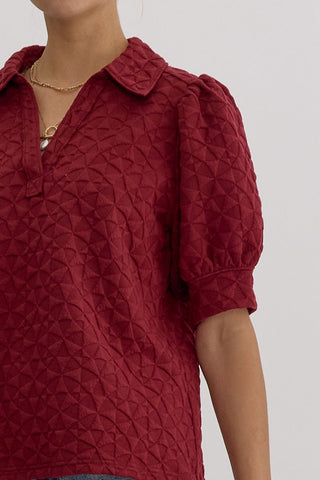 Cassidy Top Burgundy