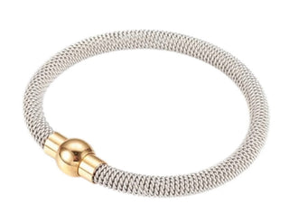 Chelsea Mixed Metals Magnetic Mesh Bangle