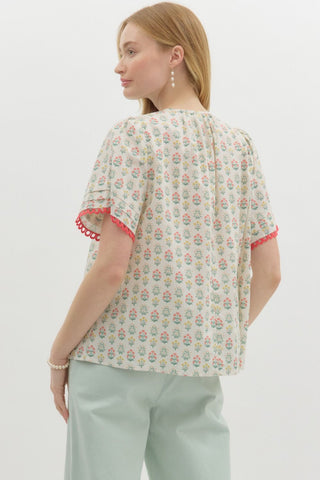 Garden Smocked Top