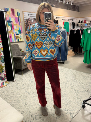 Kut from the Kloth Red Kelsey High Rise Ankle Flare with Raw Hem