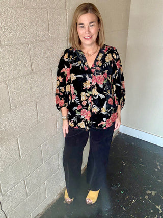 Meg High Rise Fab AB Wide Leg Black