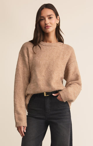 Z Supply Snowed In Sweater Heathered Camel