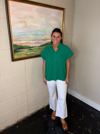 Airflow Button Up Collared Top