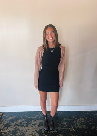 Ribbed Knit Bolero Cardigan