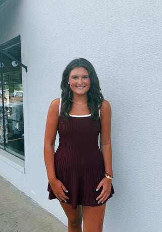 Wine Gameday Sweater Dress