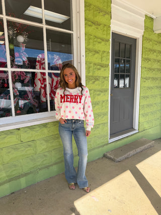 Merry Polka Dot Sweatshirt