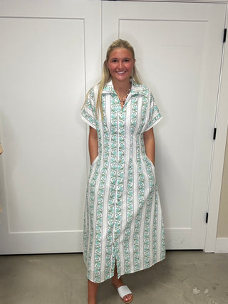 THML Coastal Garden Midi Dress