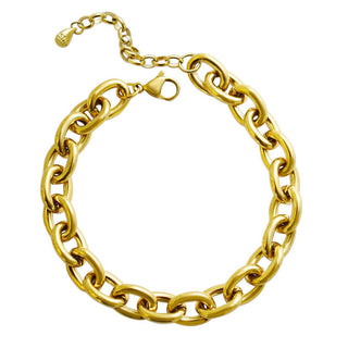 ISLA Everyday Chain Bracelet -Bold Oval Link - PVD Gold