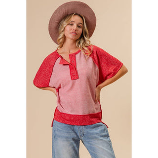 French Terry Color Block Top