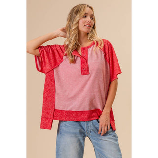 French Terry Color Block Top