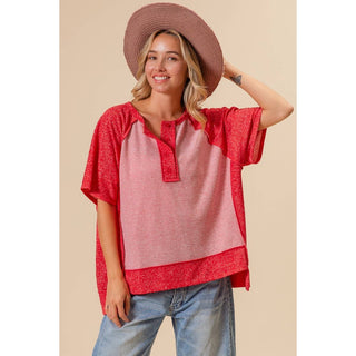 French Terry Color Block Top