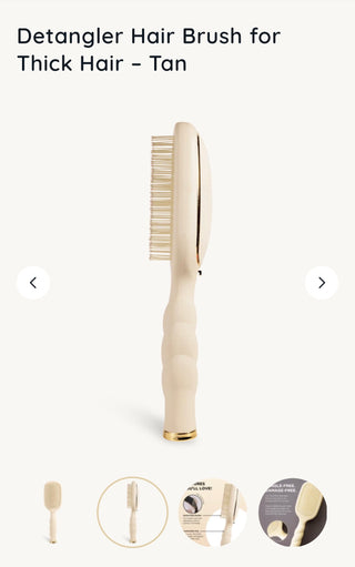 TELETIES Detangler Hair Brush Thick Hair - Tan