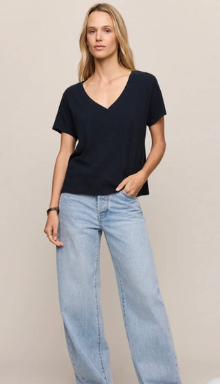 Nomad Slub V-Neck Tee - Eclipse