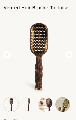TELETIES Vented Hair Brush - Tortoise