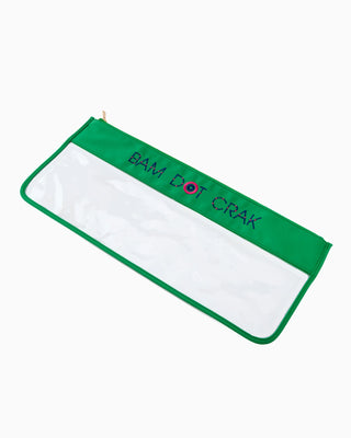 Kelly Green Bam Dot Crak Mahjong Bag