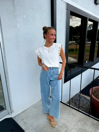 ENTRO Polka Dot Jeans