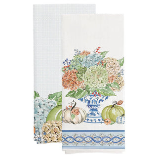 Fall Hydrangea Tea Towels Set of 2