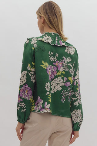 Myles Green Floral Top