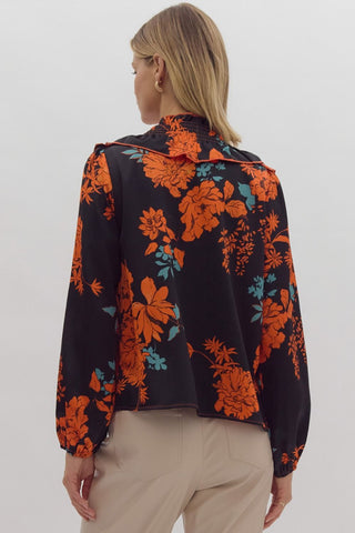 Myles Black Floral Top