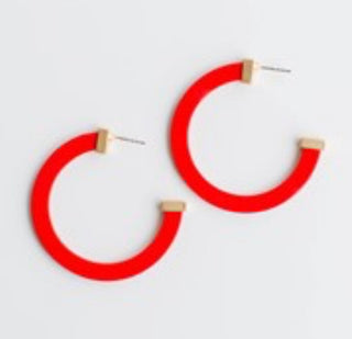 Large Red Hoops