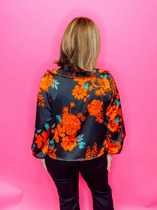 Myles Black Floral Top