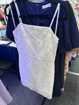 White Lace Mini Dress
