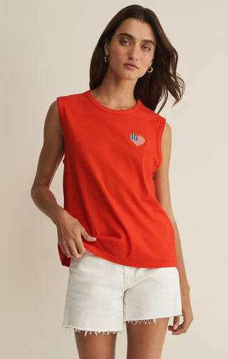 Z SUPPLY Flag Patch Muscle Tank