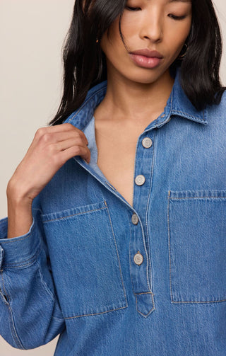 Z SUPPLY Lucie Denim Shirt Dress