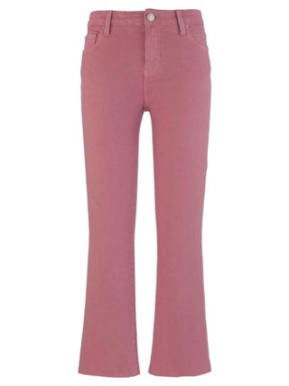 KUT FROM THE KLOTH Rose Garden KELSEY HIGH RISE ANKLE FLARE WITH RAW HEM