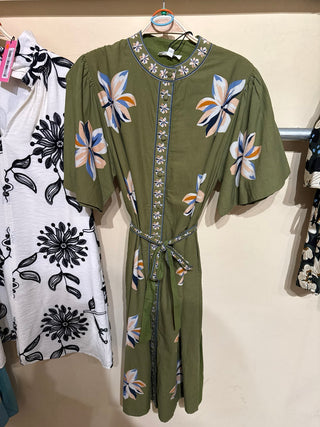 THML Autumn Floral Midi Dress