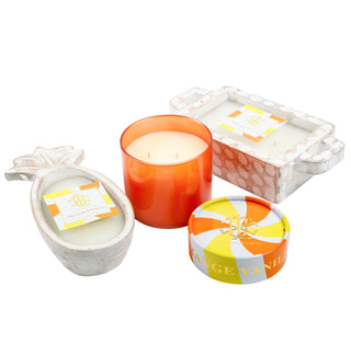 Orange Vanilla 15 oz 2 wick Decorative Lid Candle